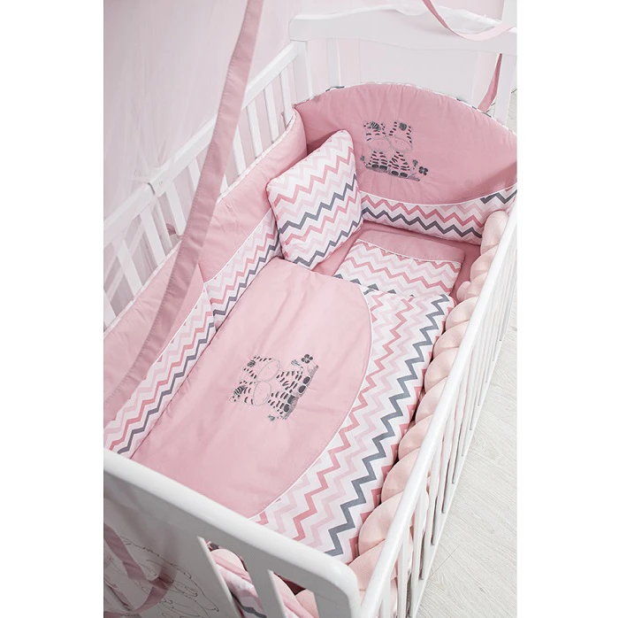  Posteljina bebi s roze A-0075 - posteljina za dečiji krevetac